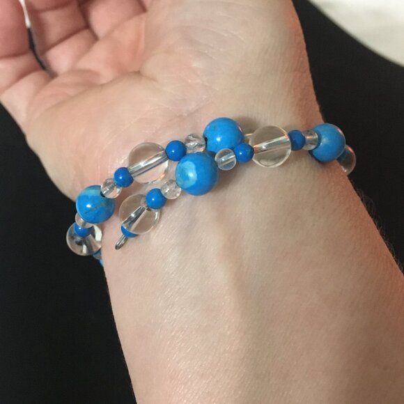 Blue Howlite & Quartz Bracelet - Picture 3 of 3